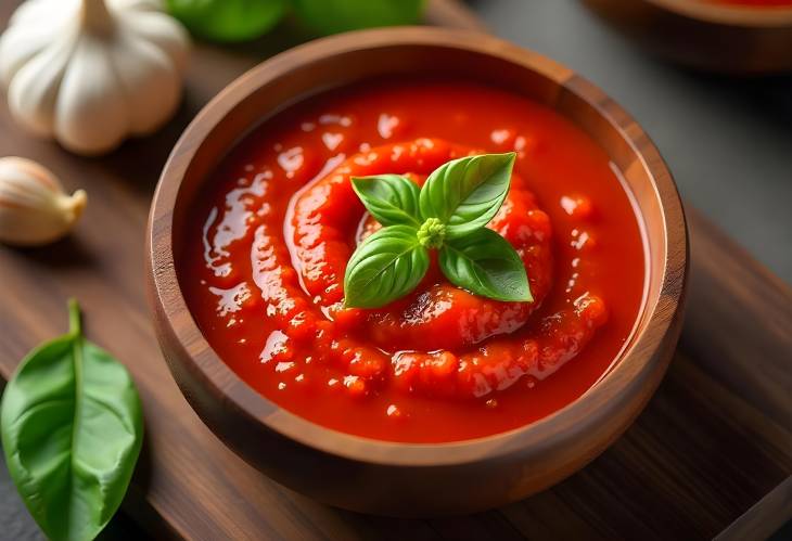 Vibrant Tomato Sauce with Garlic and Basil